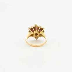 Bague or jaune Rubis et diamants