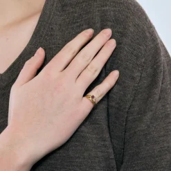 Bague or jaune Rubis et diamants