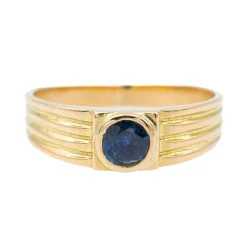 Bague Or jaune Saphir