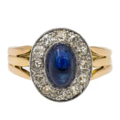 Bague Or jaune Saphir