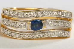 Bague Or jaune Saphir