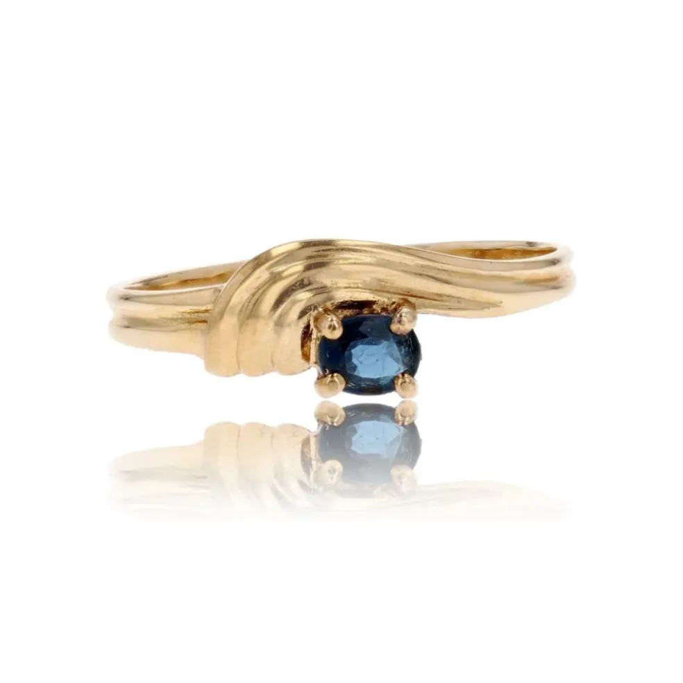 Bague or jaune saphir