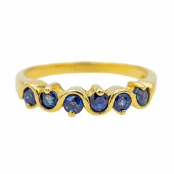 Bague Or jaune Saphir
