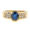 Bague Or jaune Saphir