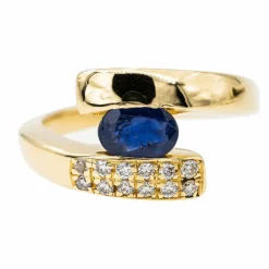 Bague Or jaune Saphir