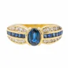Bague Or jaune Saphir
