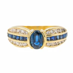 Bague Or jaune Saphir