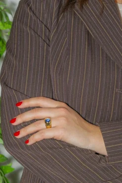 Bague Or jaune Saphir