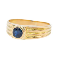 Bague Or jaune Saphir