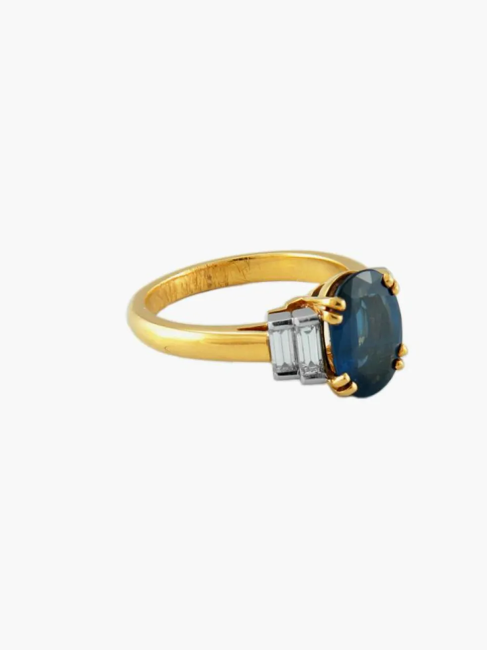 Bague or jaune Saphir