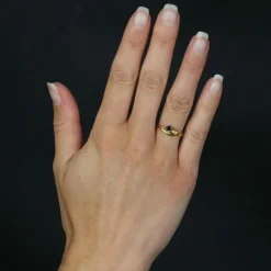 Bague or jaune saphir