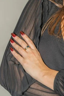 Bague Or jaune Saphir