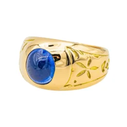 Bague Or jaune Saphir
