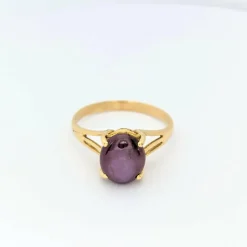 Bague Or jaune Saphir