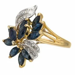 Bague Or jaune Saphir
