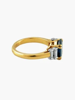 Bague or jaune Saphir