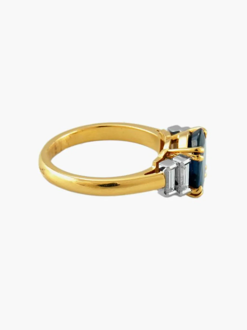 Bague or jaune Saphir