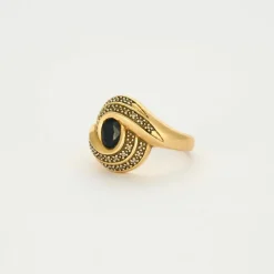 Bague or jaune saphir