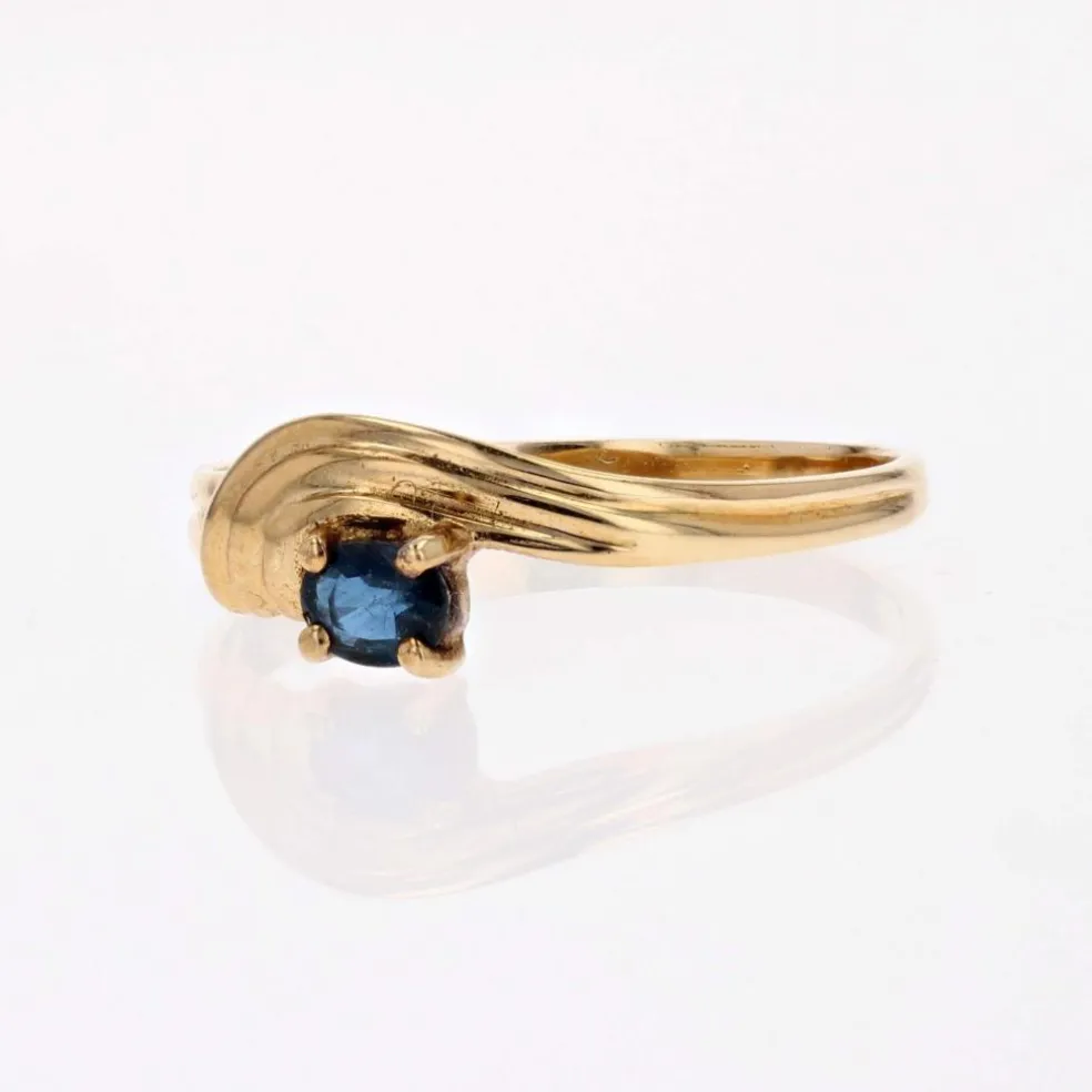 Bague or jaune saphir