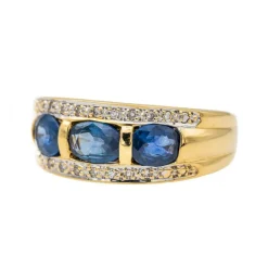 Bague Or jaune Saphir