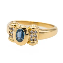 Bague Or jaune Saphir
