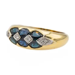 Bague Or jaune Saphir