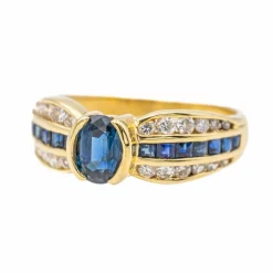 Bague Or jaune Saphir