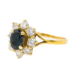 Bague Or jaune Saphir
