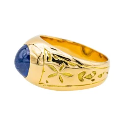 Bague Or jaune Saphir
