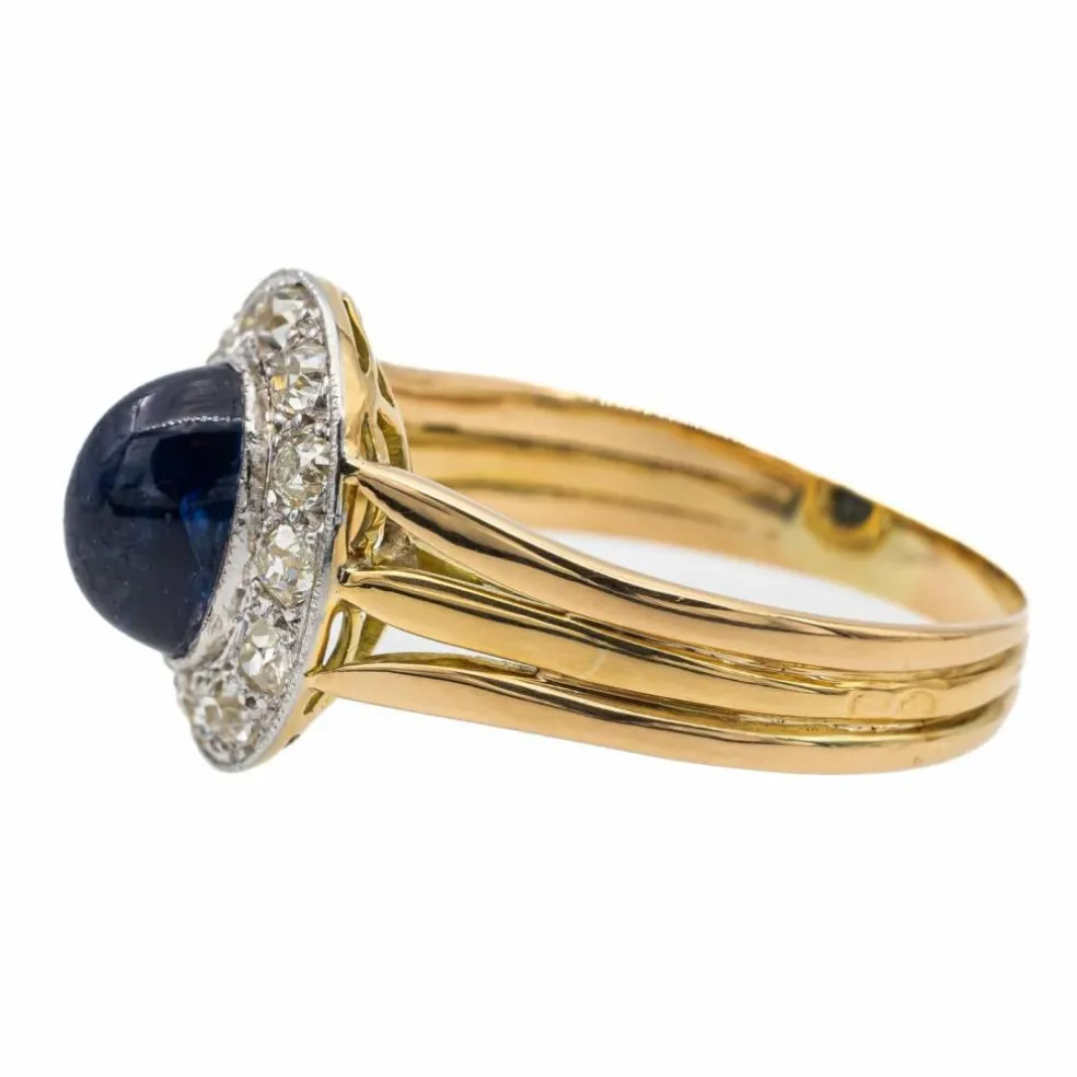 Bague Or jaune Saphir
