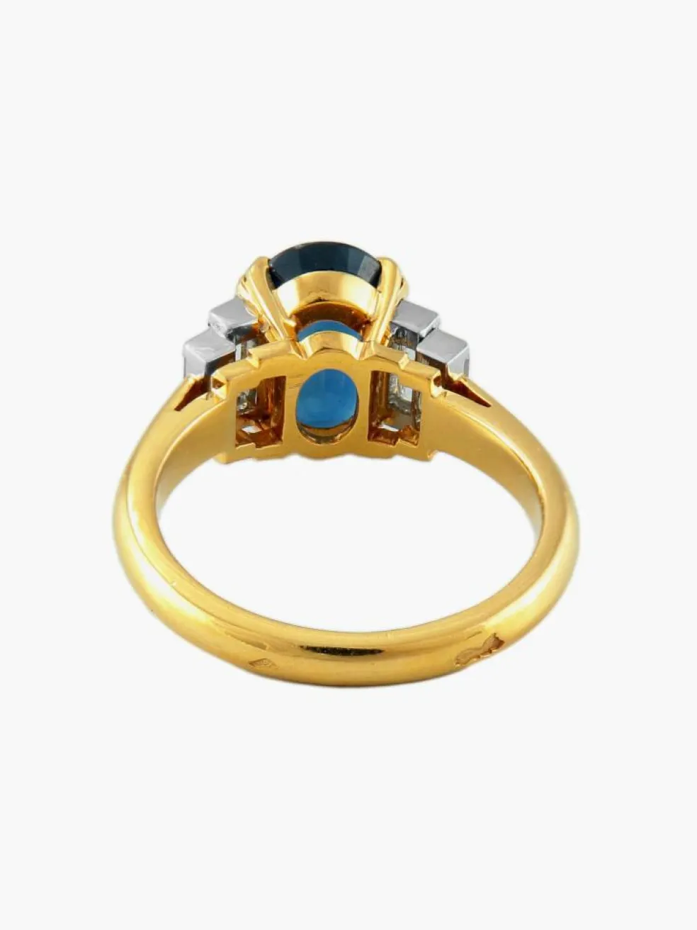 Bague or jaune Saphir