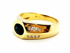Bague Or jaune Saphir