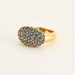Bague or jaune saphir
