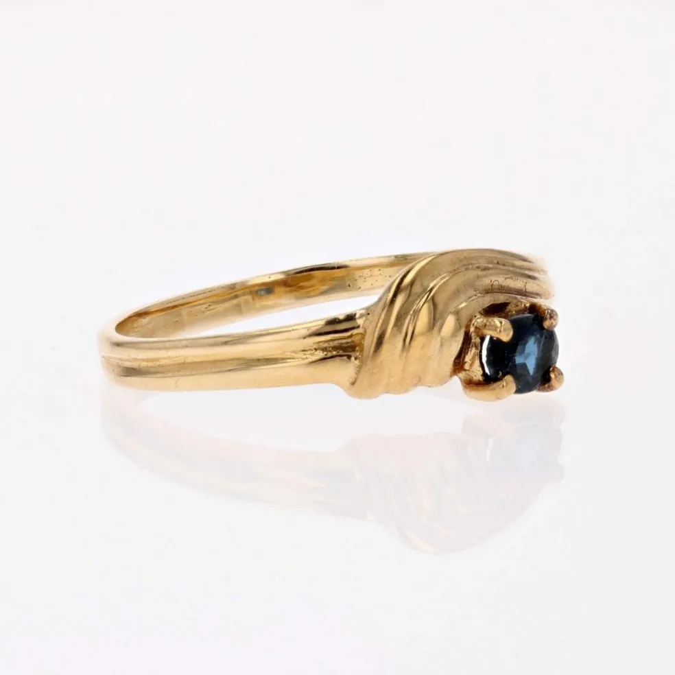 Bague or jaune saphir