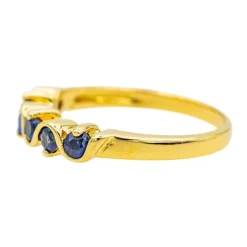 Bague Or jaune Saphir