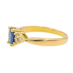 Bague Or jaune Saphir