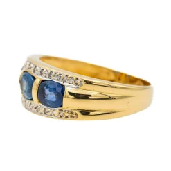 Bague Or jaune Saphir
