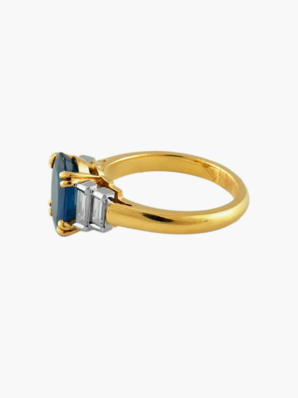 Bague or jaune Saphir