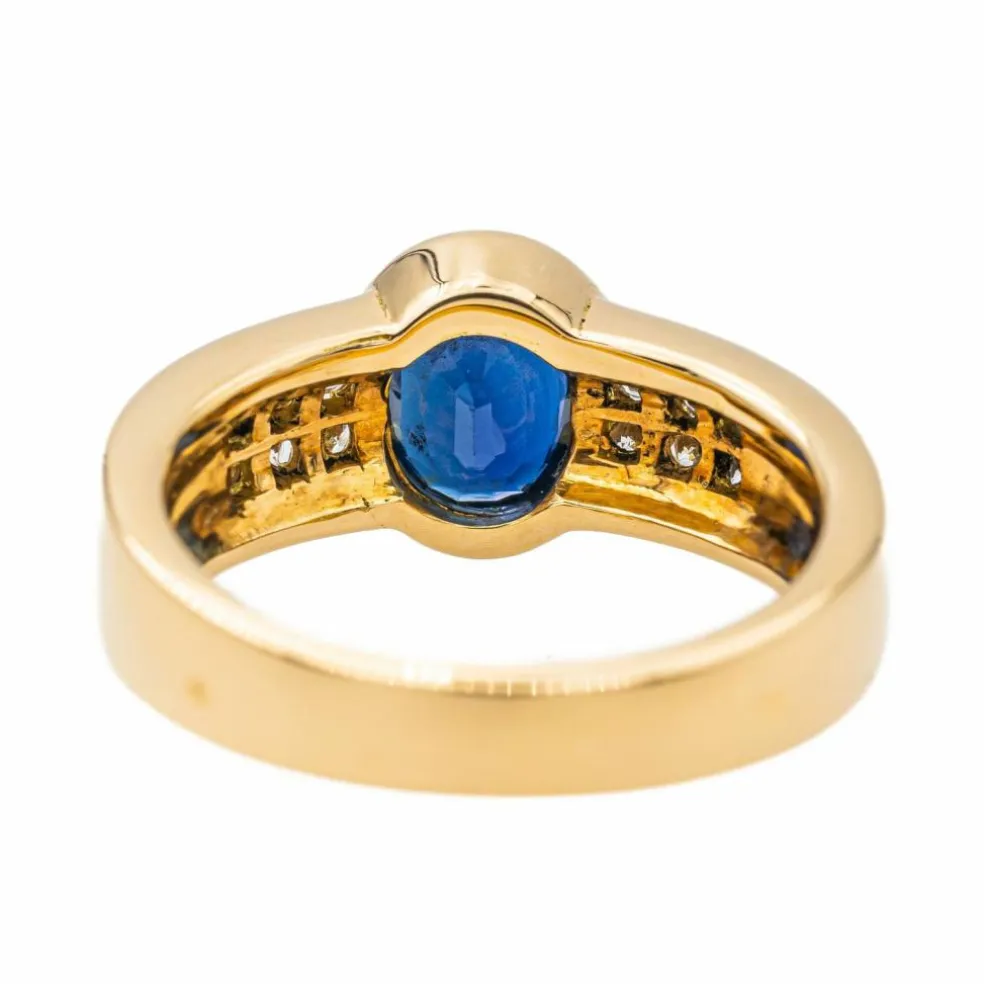 Bague Or jaune Saphir