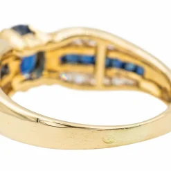 Bague Or jaune Saphir
