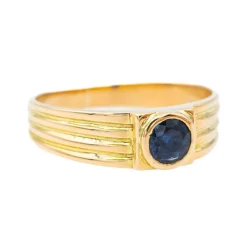 Bague Or jaune Saphir