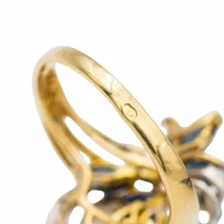 Bague Or jaune Saphir