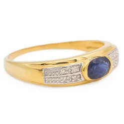 Bague Or jaune Saphir