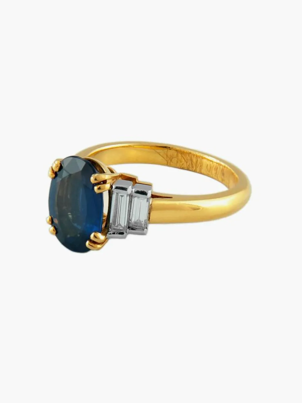 Bague or jaune Saphir