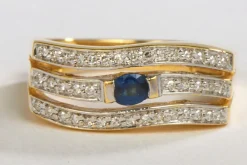 Bague Or jaune Saphir