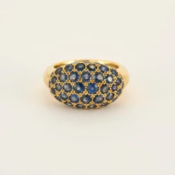 Bague or jaune saphir