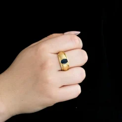 Bague Or Jaune Saphir