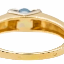 Bague Or jaune Saphir