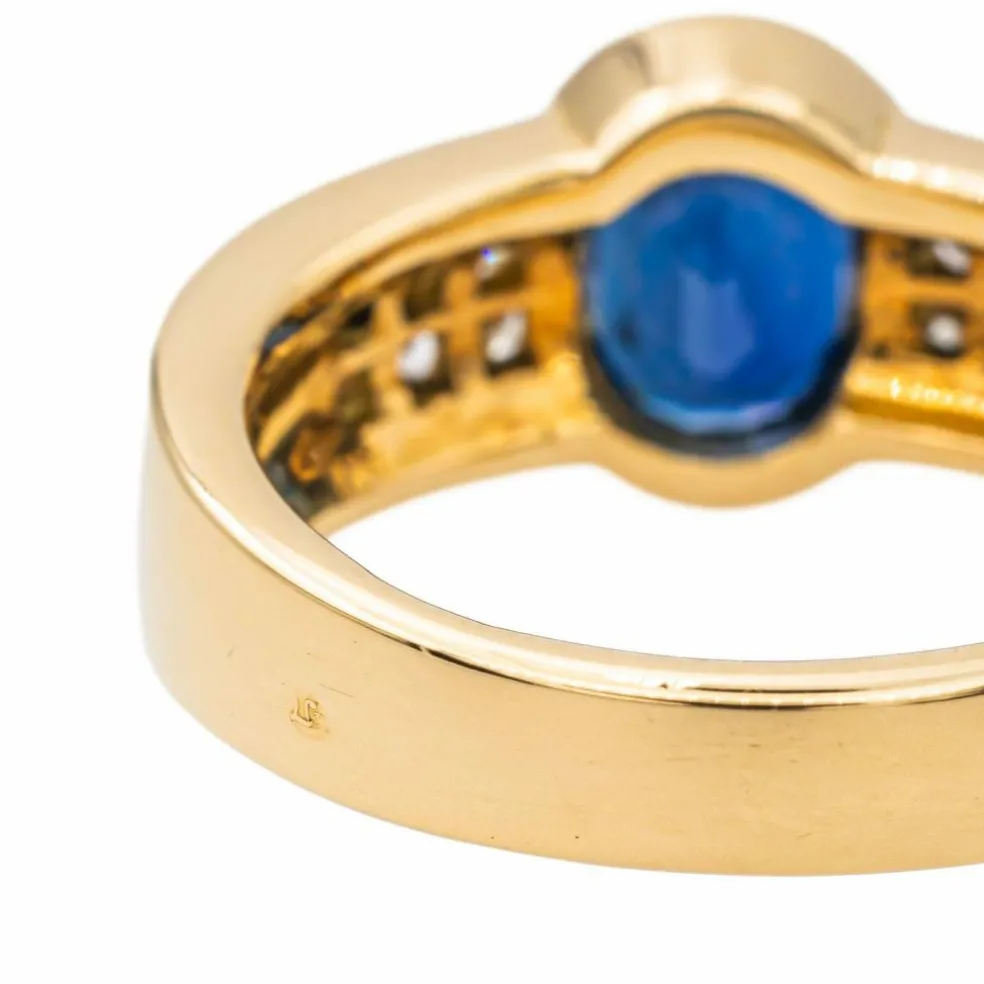 Bague Or jaune Saphir