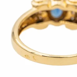 Bague Or jaune Saphir